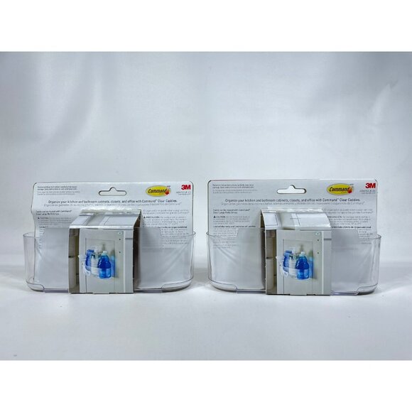 3M Command Damage Free Hanging Caddy 2PK 8.6 x 3.1 x 3 in Holds up to 4lb - Picture 4 of 5